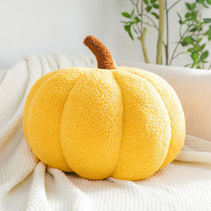 Simulated Pumpkin Plush Pillow 11 X 9.5 Inch 3D Cushion Shaped Pillow Cozy Fall Decorations Toy Pillows For Thanksgiving Christmas Bedroom Sofa Couch Supplies