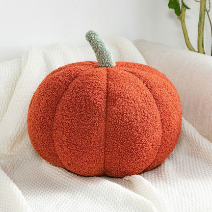 Simulated Pumpkin Plush Pillow 11 X 9.5 Inch 3D Cushion Shaped Pillow Cozy Fall Decorations Toy Pillows For Thanksgiving Christmas Bedroom Sofa Couch Supplies