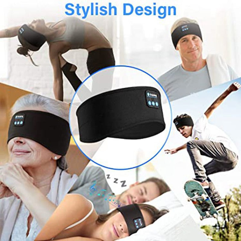 Wireless Bluetooth Sleeping Headphones Headband & Comfortable Eye Mask.