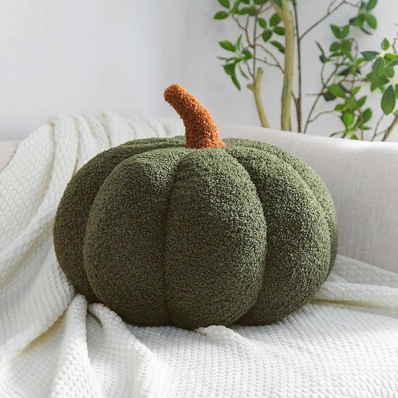 Simulated Pumpkin Plush Pillow 11 X 9.5 Inch 3D Cushion Shaped Pillow Cozy Fall Decorations Toy Pillows For Thanksgiving Christmas Bedroom Sofa Couch Supplies